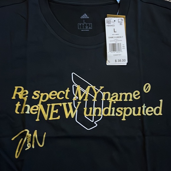 COPY - Adidas Dame 8 Respect My Name tee shirt - Picture 2 of 4